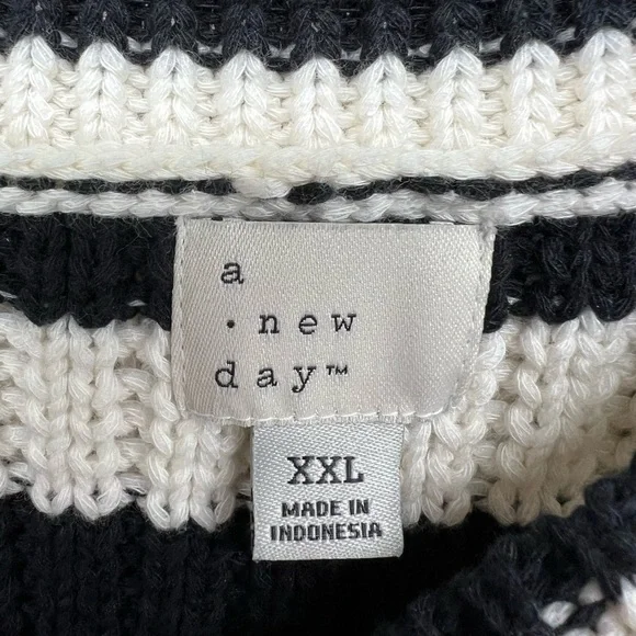A New Day Striped Knit Sweater Tank Womens XXL - Picture 2 of 7